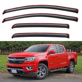 YQAUTEC front visor installed on a truck showing clean factory fit and improved airflow