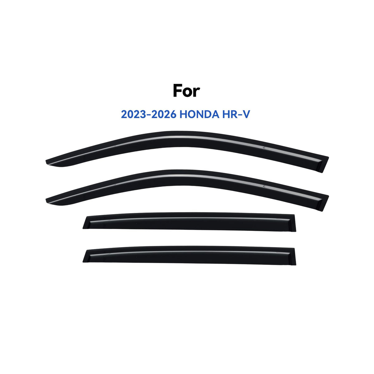 YQAUTEC visor side profile installed on Honda HRV reduces wind