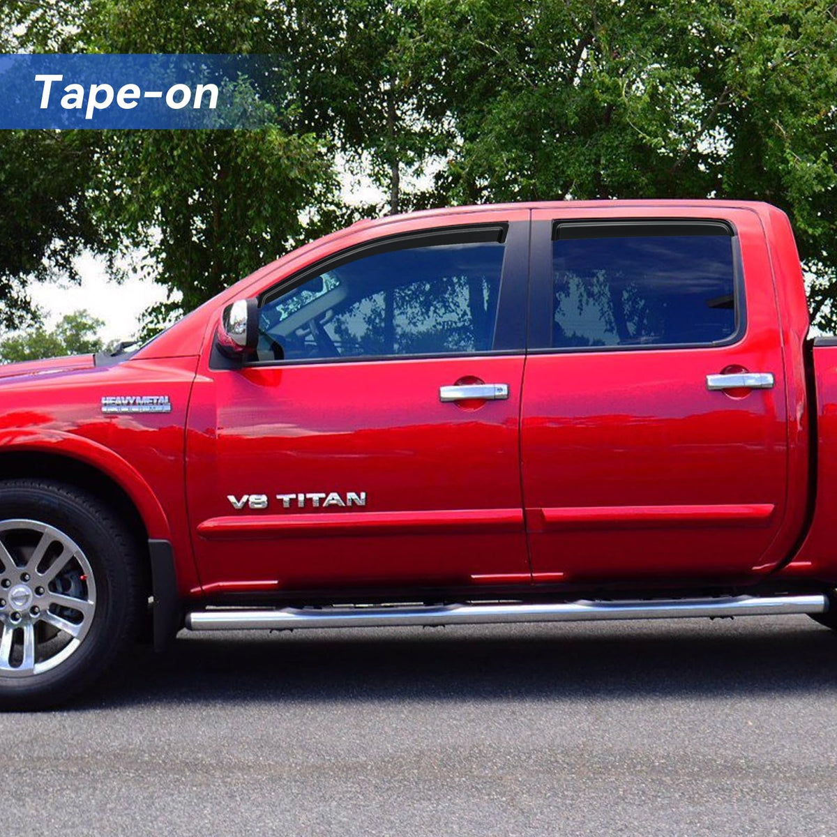 YQAUTEC adhesive tape detail demonstrating strong 3M bonding