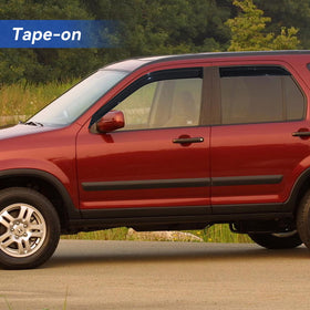 YQAUTEC installed driver-side visor illustrating sleek fit and reduced wind noise