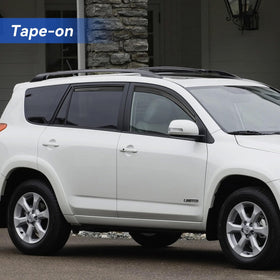 YQAUTEC installed front window visor improving airflow and rain protection