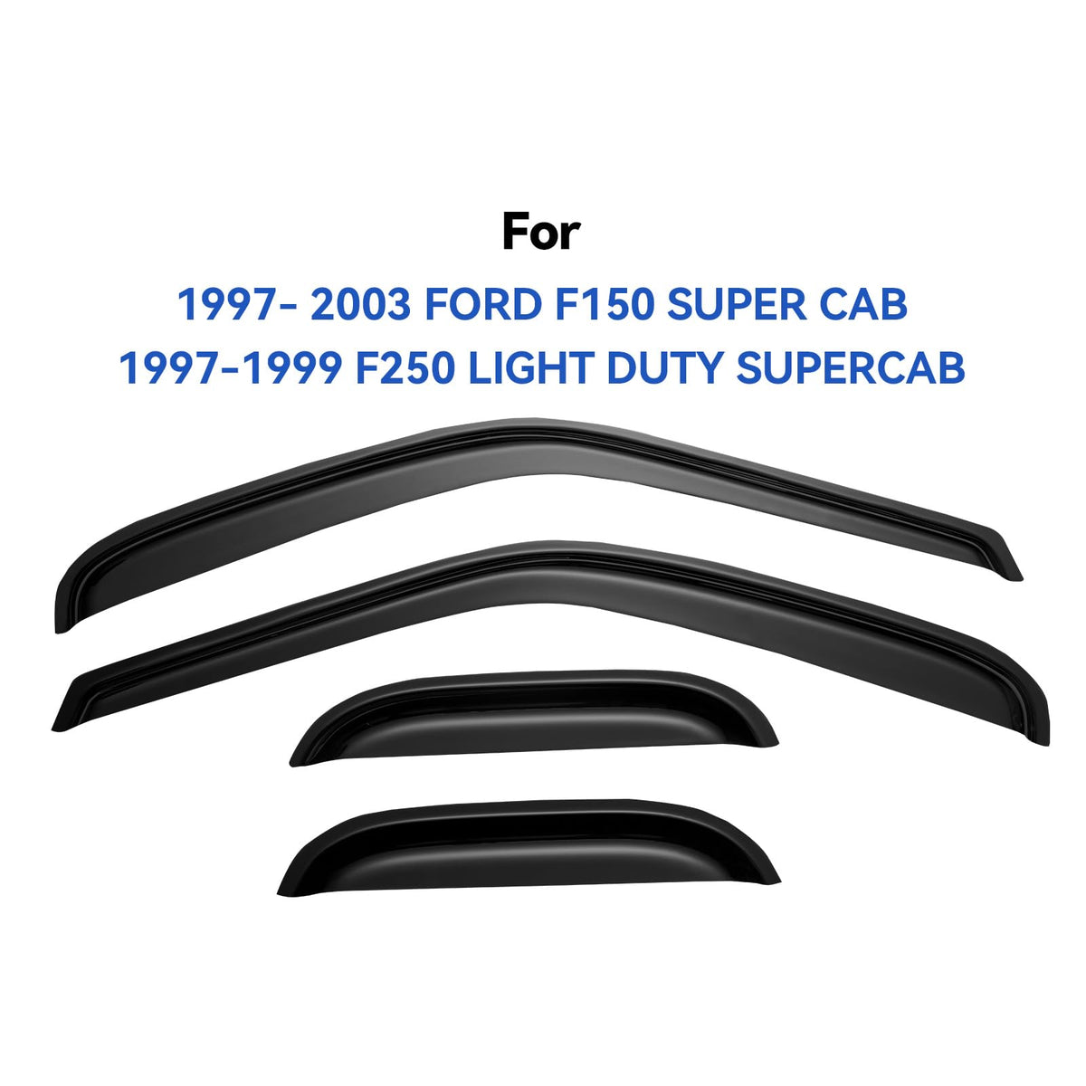 YQAUTEC installed on SuperCab side window demonstrating rain protection
