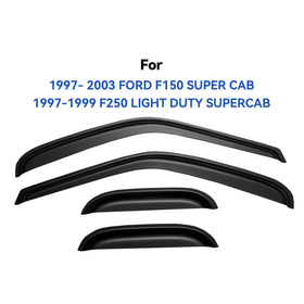 YQAUTEC installed on SuperCab side window demonstrating rain protection