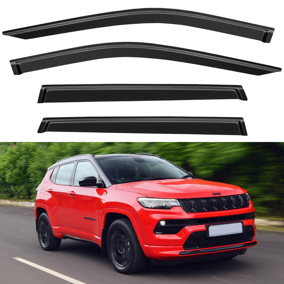 YQAUTEC front packaging showing visor set and vehicle compatibility, easy-buy benefit