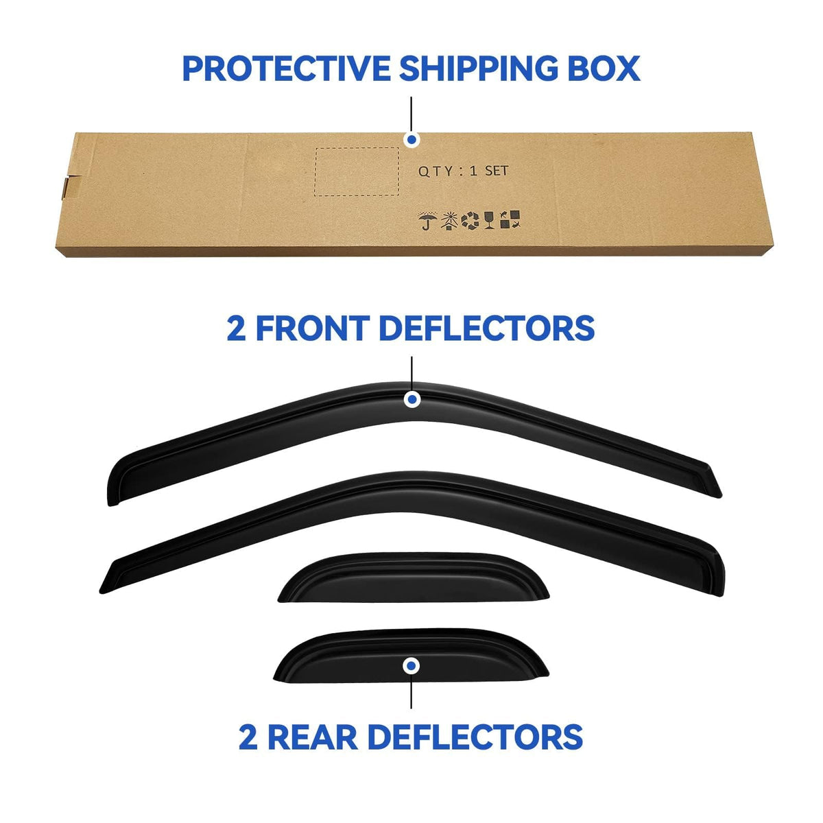 YQAUTEC visors on truck parked outdoors, presenting lifestyle ventilation benefit