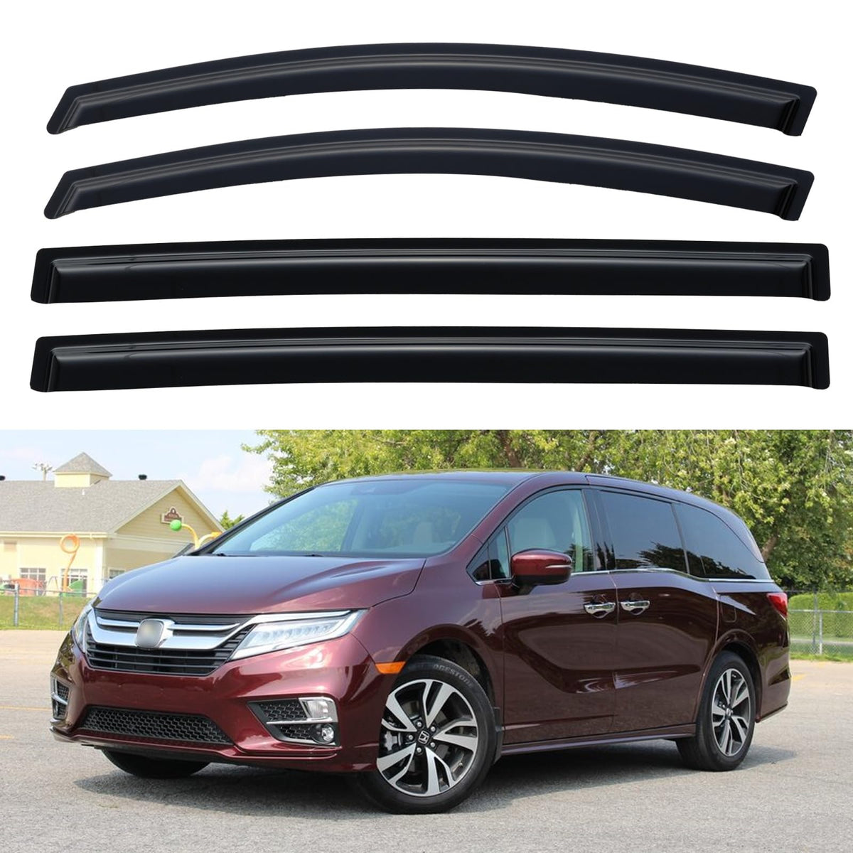 YQAUTEC front passenger visor installed showing clean fit and protection