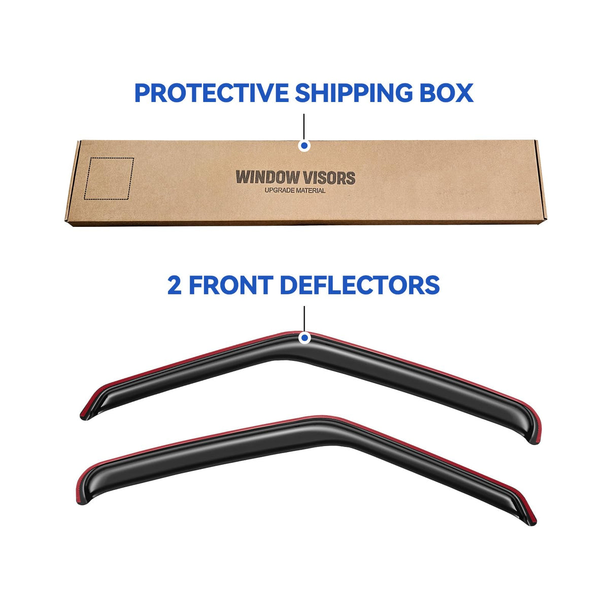 YQAUTEC product packaging with 3M tape included for easy no-drill installation