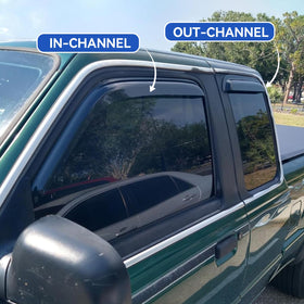 YQAUTEC rear tape-on visor detail with 3M adhesive ensuring secure attachment