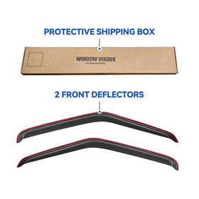 YQAUTEC visor next to a ruler on Econoline door showing correct size fit
