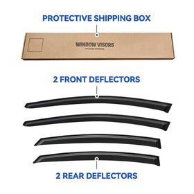YQAUTEC visor next to ruler showing size and correct scale for Elantra windows