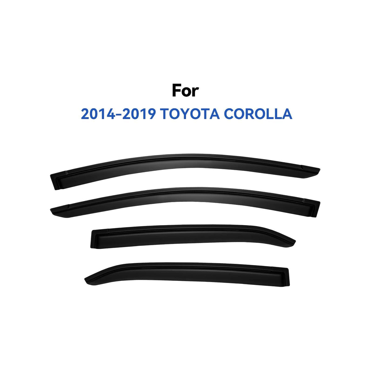 YQAUTEC profile installed on Corolla showing sleek look and wind reduction benefit