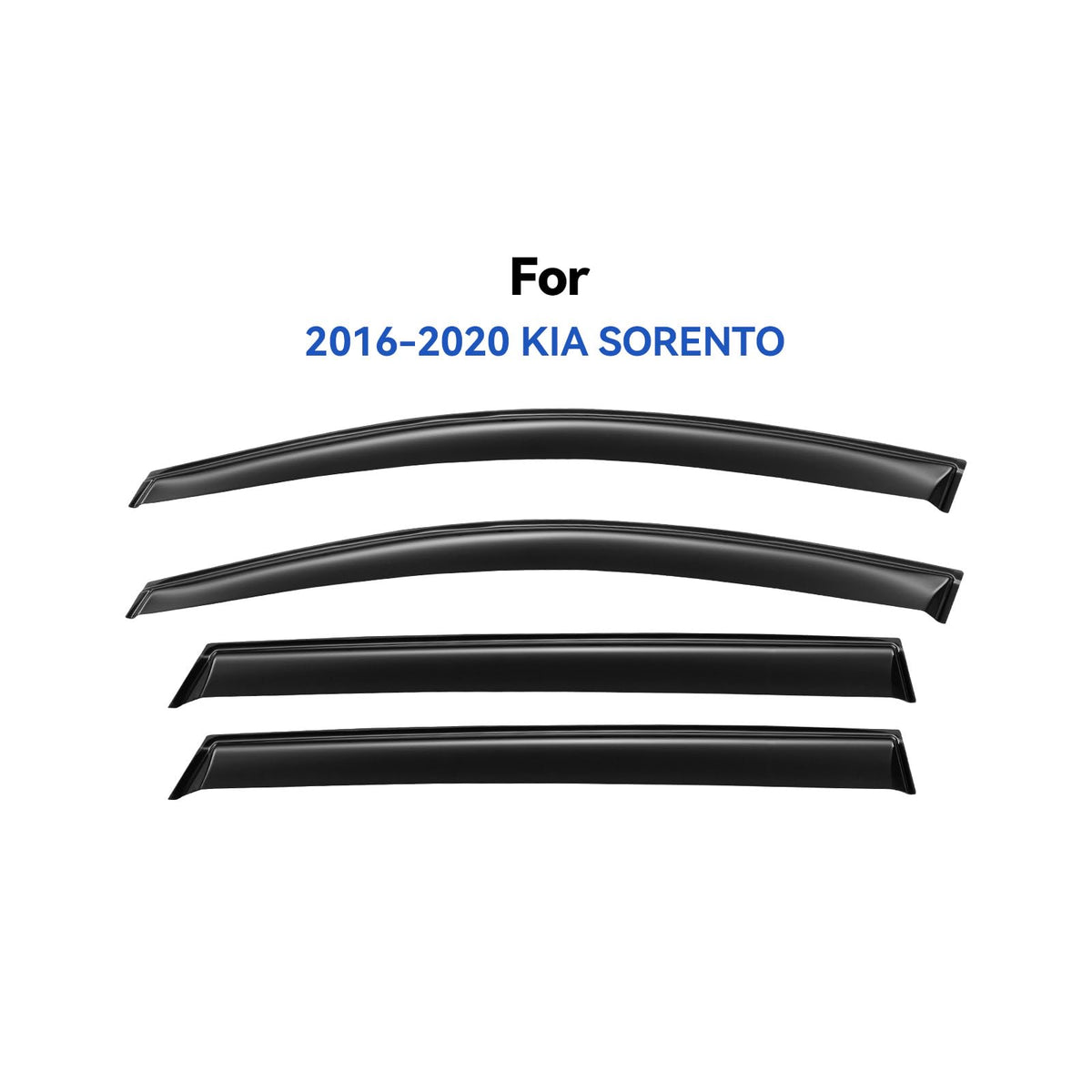 YQAUTEC side profile installed on Sorento demonstrating sleek protection from rain
