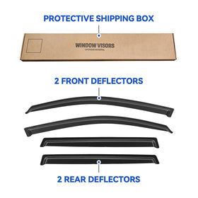 YQAUTEC side profile of RAV4 with visors for sleek protection and ventilation