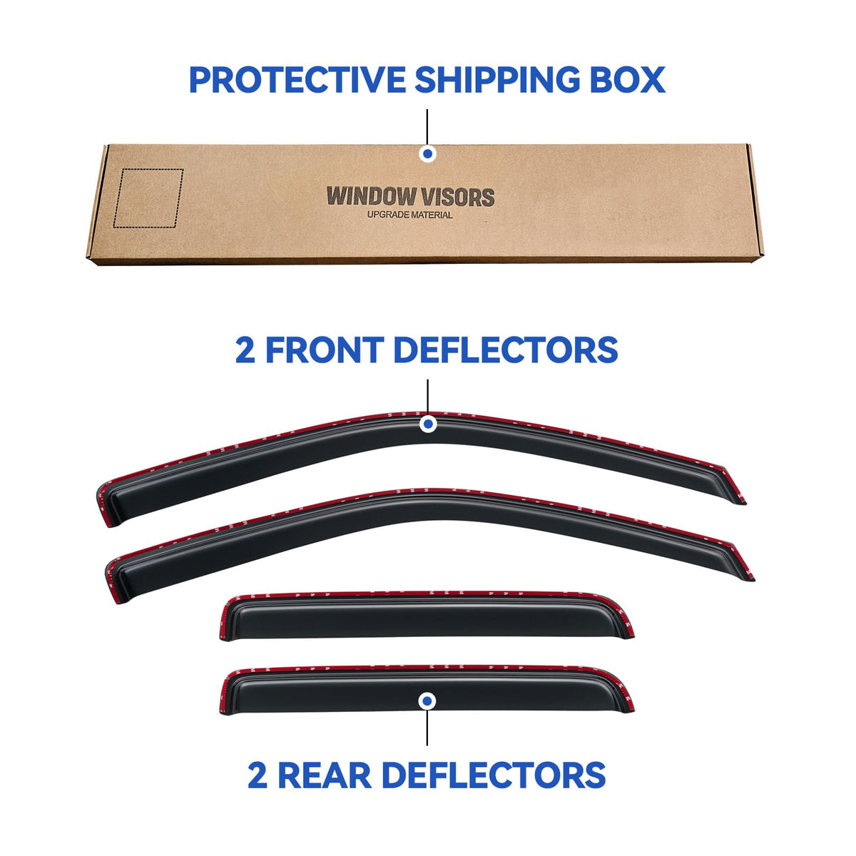 YQAUTEC visor next to ruler showing size and easy-fit benefit