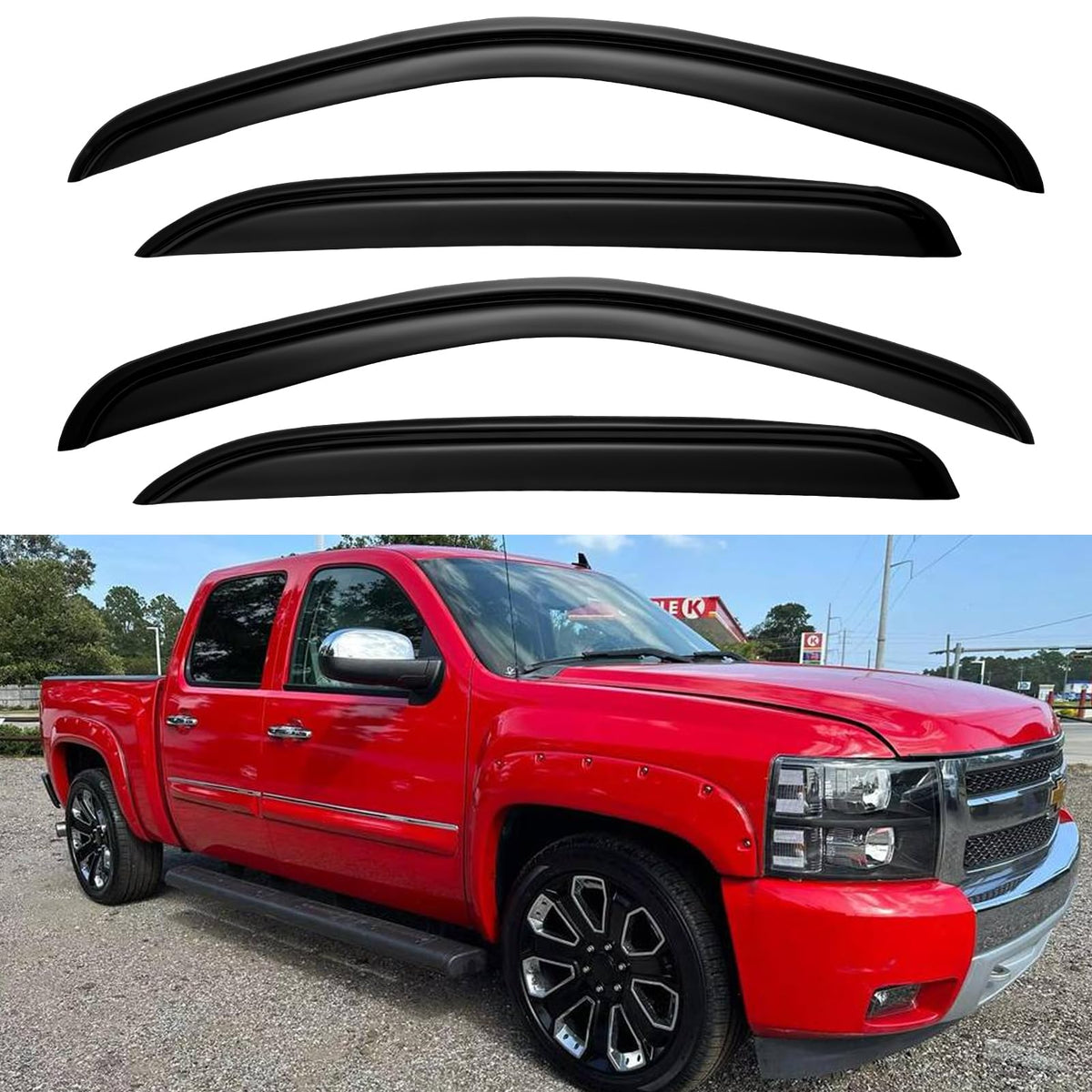 YQAUTEC front packaging showing visor kit and fitment details benefiting easy selection