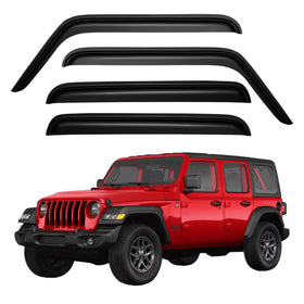 YQAUTEC front driver-side visor fitted on Jeep Wrangler JK, improves airflow