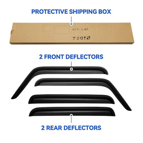 YQAUTEC product packaging with four visors and instructions, ships complete