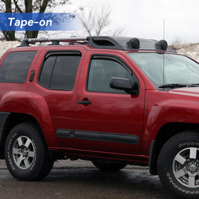 YQAUTEC rear driver side visor fitted for Xterra reducing wind noise