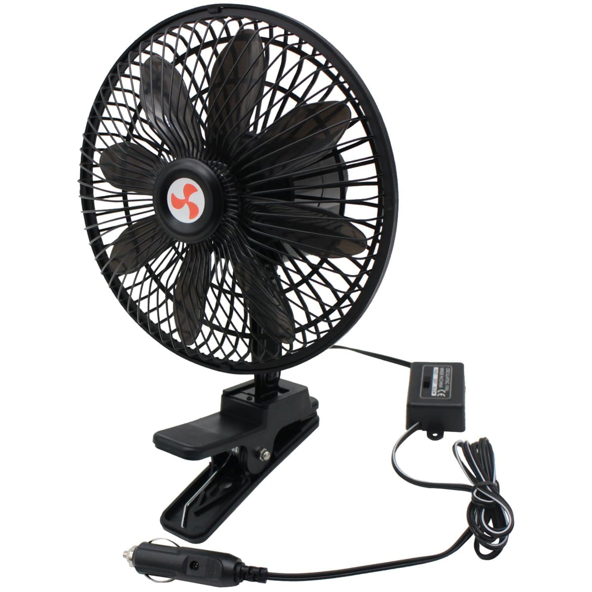 YQSIYU front view of 8-inch clip fan showing compact profile and airflow benefit