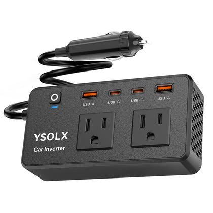 YSOLX front view showing ports and compact design for easy travel