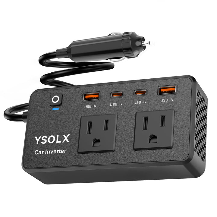 YSOLX front view showing ports and compact design for easy travel