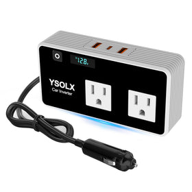 YSOLX front panel showing AC outlets and LED indicators for safe operation