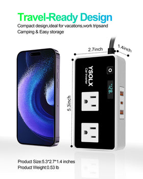 YSOLX product box and manual illustrating included accessories and warranty