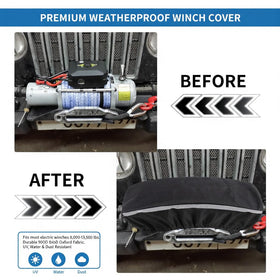 YTDYQFLZH installed on winch showing protective fit during use