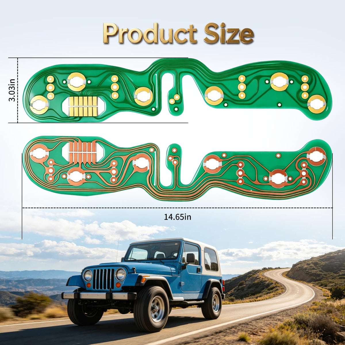 Ytpoools lifestyle shot of Jeep dashboard repair scene showing quick diagnosis and instrument restoration benefit