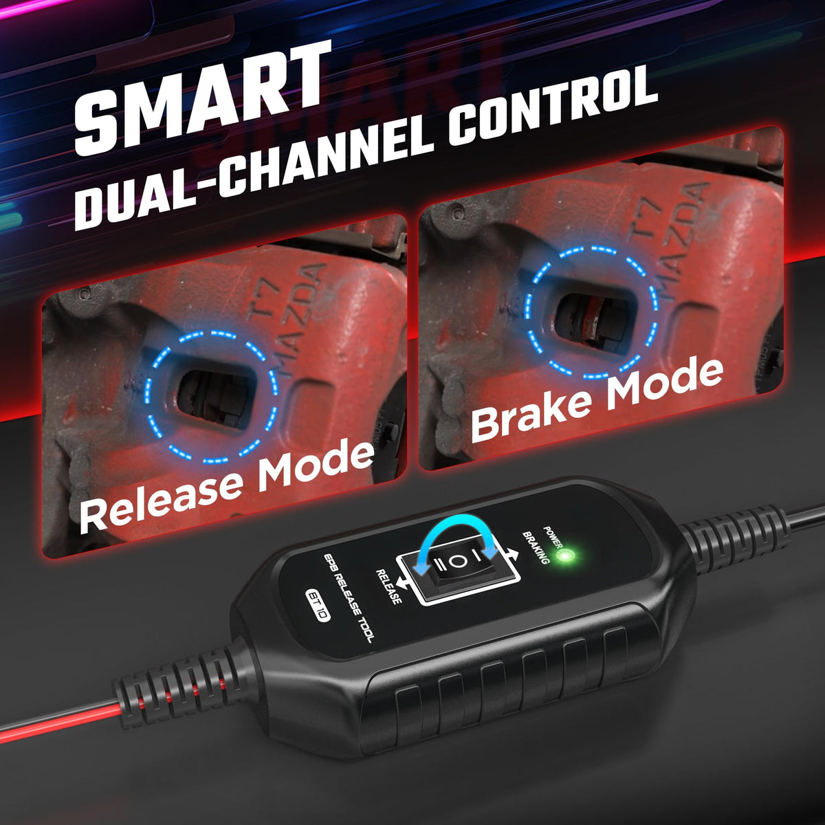 YUANRI BT10 close-up of switches and safety fuse, precise control benefit
