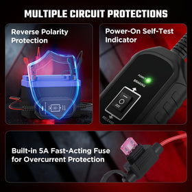 YUANRI BT10 wired to a 12V backup battery, emergency release capability benefit