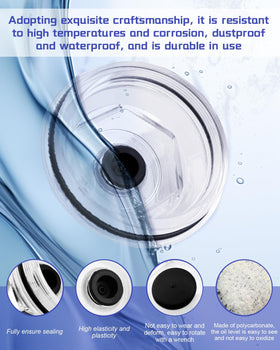 YUANTUO transparent cap material texture showing durable polycarbonate clarity
