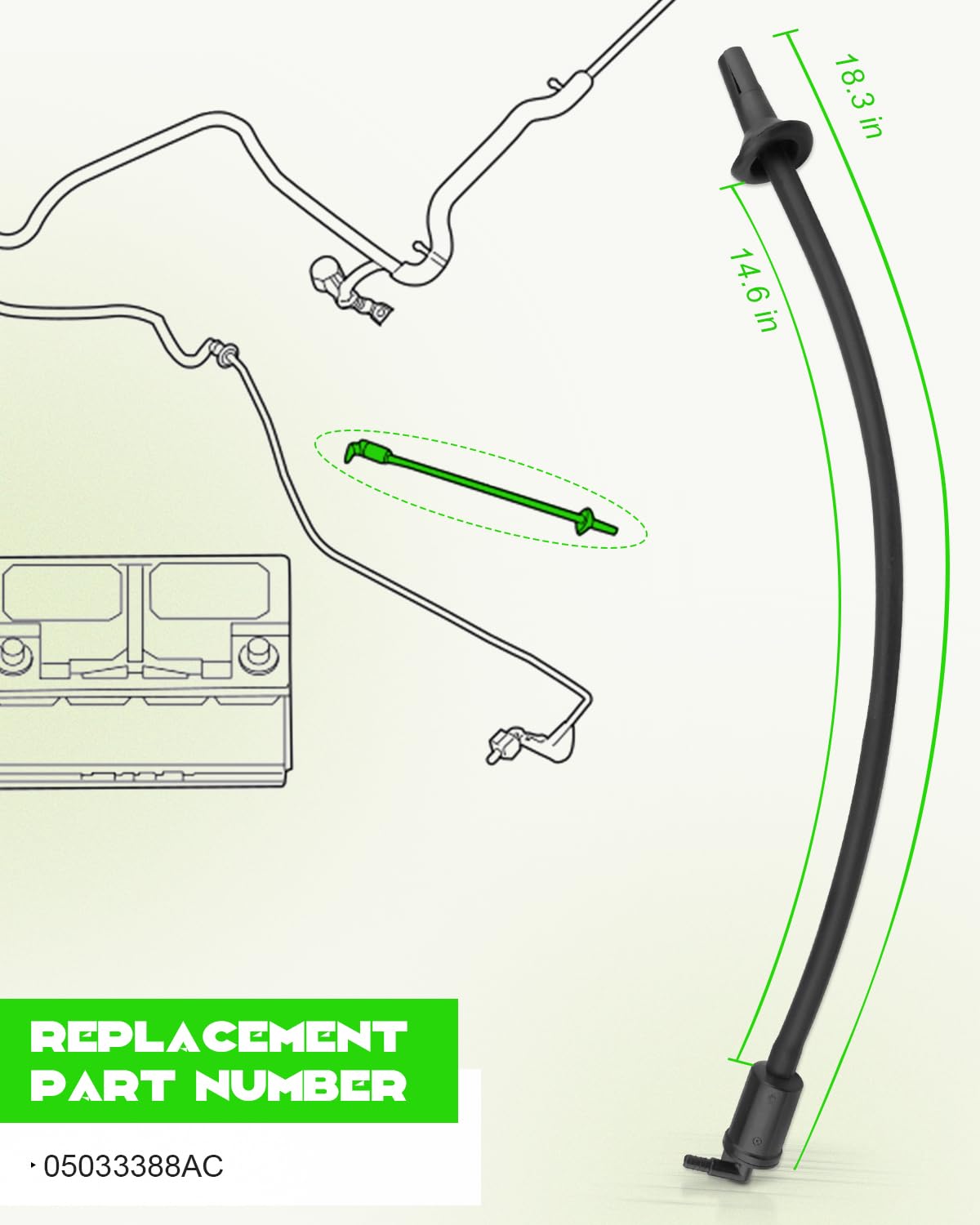 YUANTUO detail of hose connection ends, demonstrates secure direct-fit installation