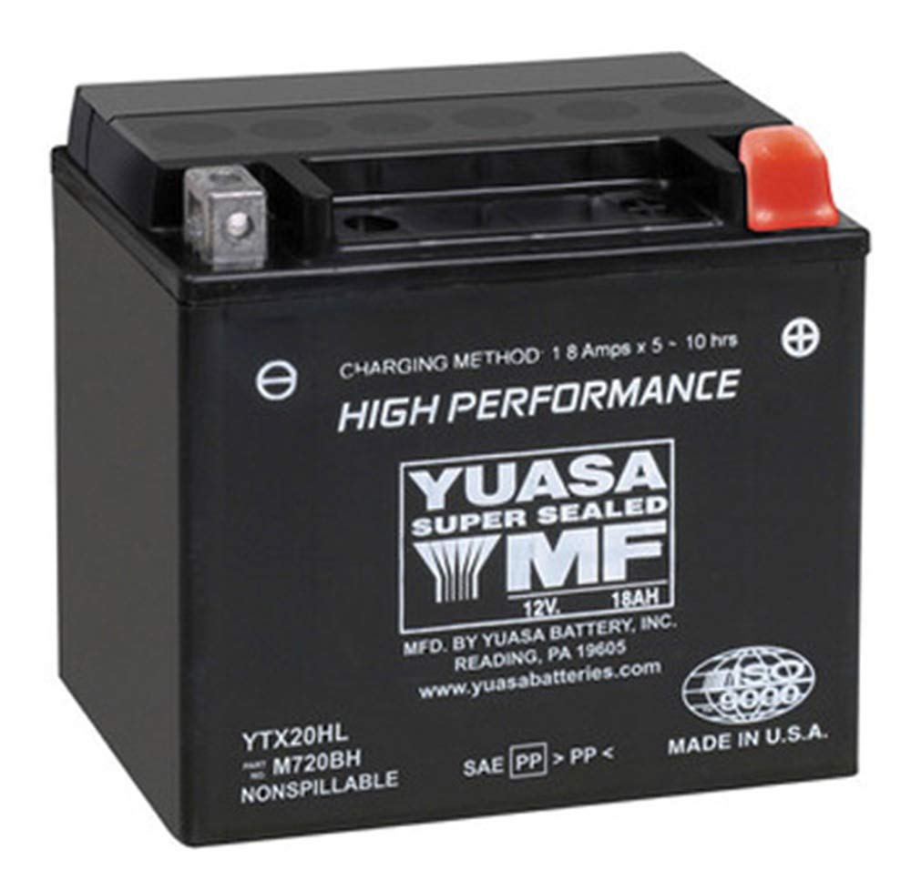 Yuasa YTX20HL front packaging showing model and benefits ready to install