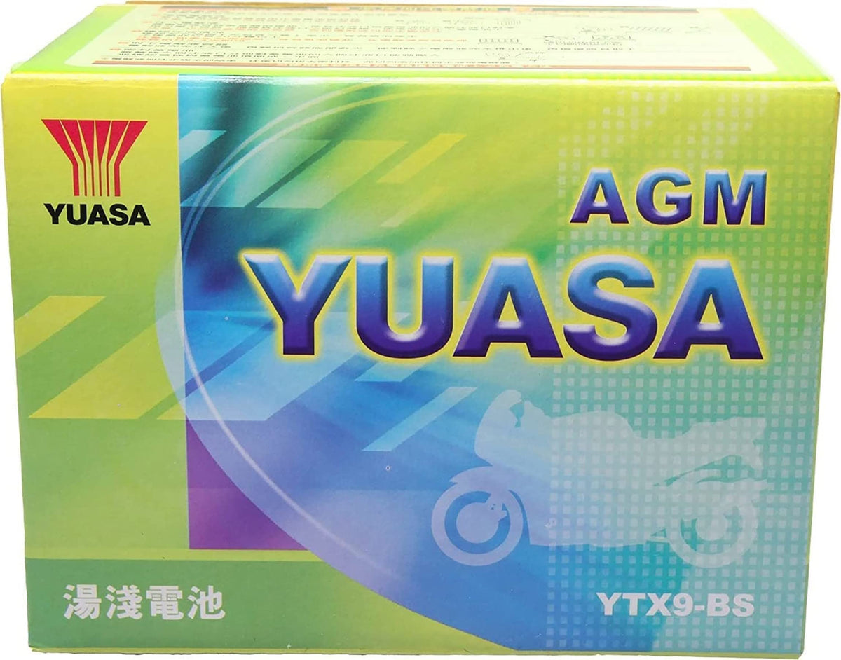 Yuasa YTX9-BS AGM separator close-up highlighting nonspillable design