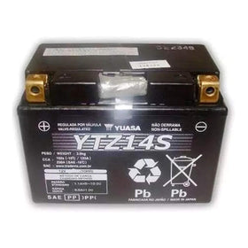 Yuasa YTZ14S top terminals visible for quick installation and secure connection