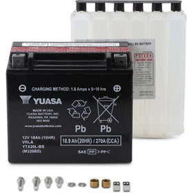 Yuasa YUAM320BS side dimensions view demonstrating fit and space-saving