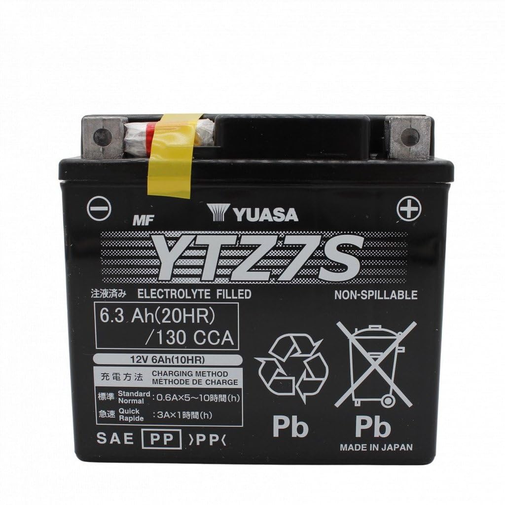 Yuasa YUAM727ZS side showing dimensions for correct battery tray fit benefit