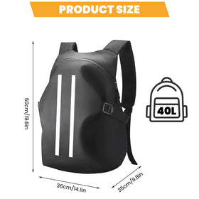 yucenbra with helmet attached demonstrating secure external helmet carry