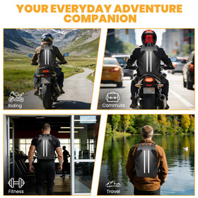 yucenbra lifestyle commuter on motorcycle illustrating stable fit and safety