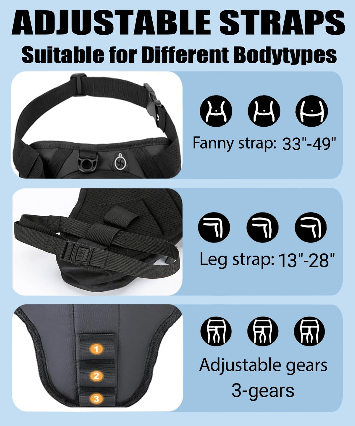 yucenbra open main compartment with phone, power bank, and organized pockets