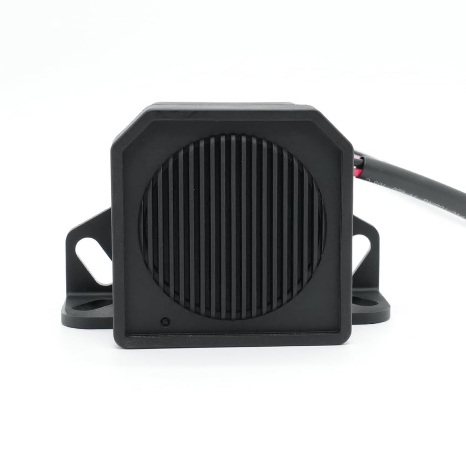 YUESONIC front view mounted on vehicle showing waterproof housing and visibility