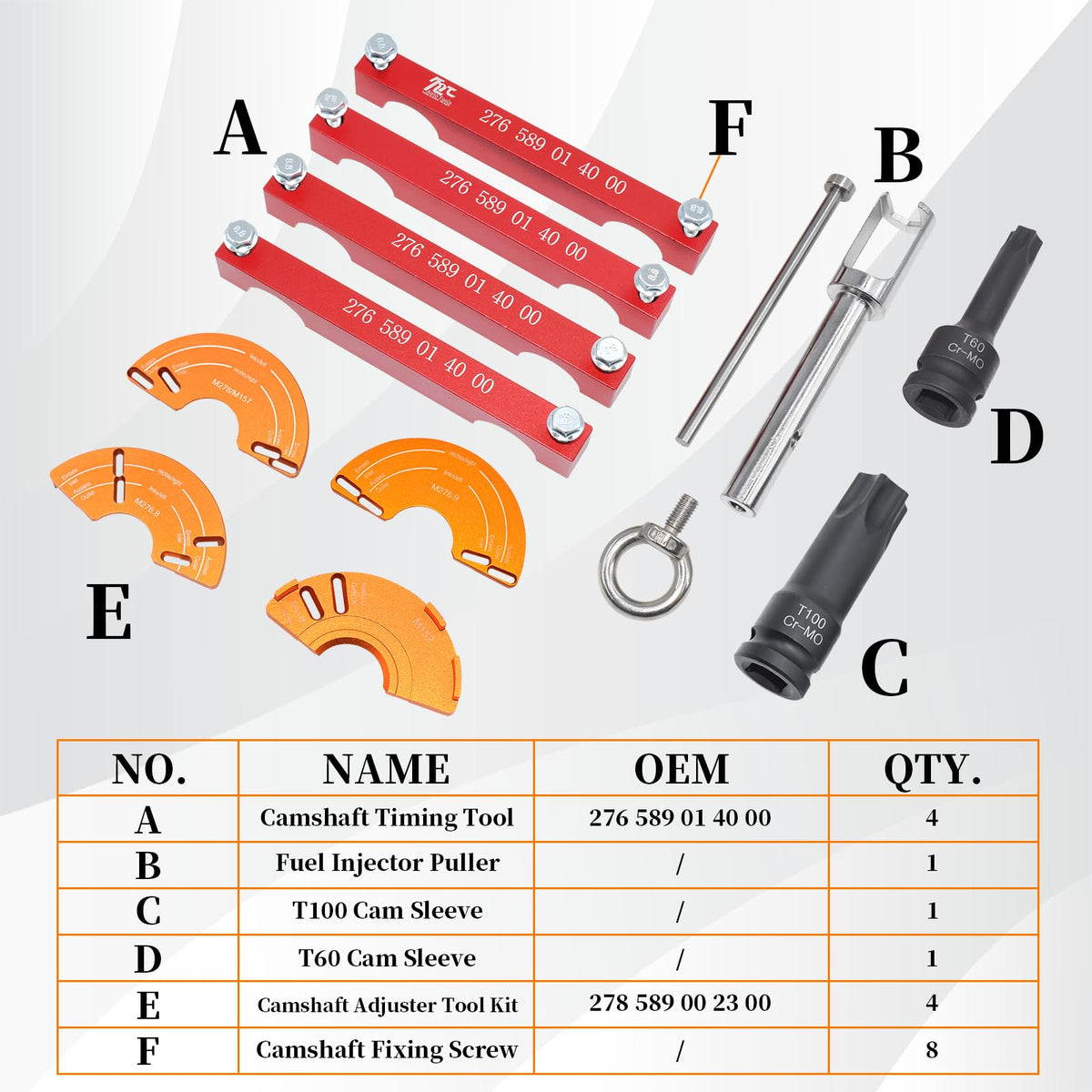Yuesstloo camshaft adjuster detail highlighting durable steel construction