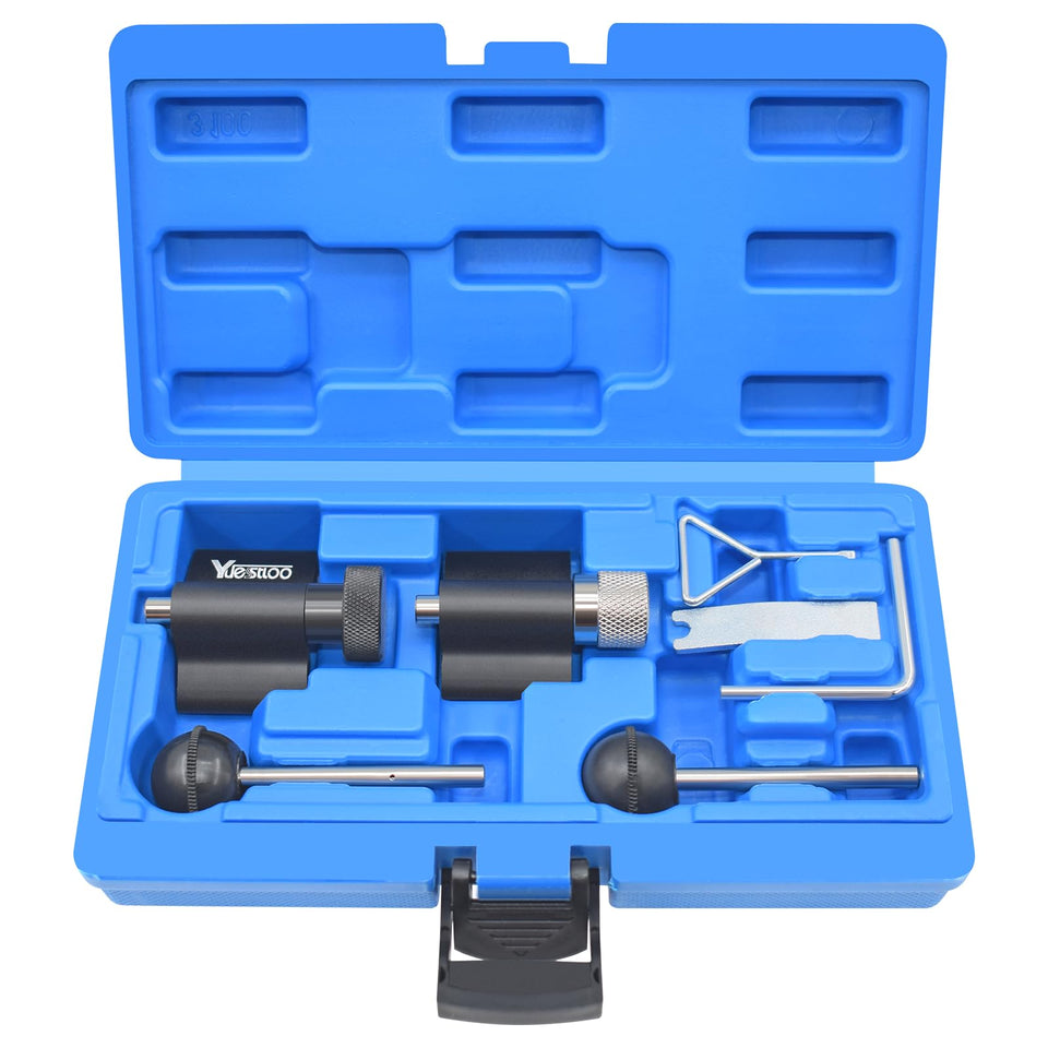 Yuesstloo carrying case open showing organized timing tool kit for easy transport