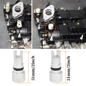 Yuesstloo crank damper holding tool in use preventing crank rotation during service