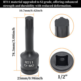 Yuesstloo cylinder head socket detail illustrating corrosion-resistant finish benefit
