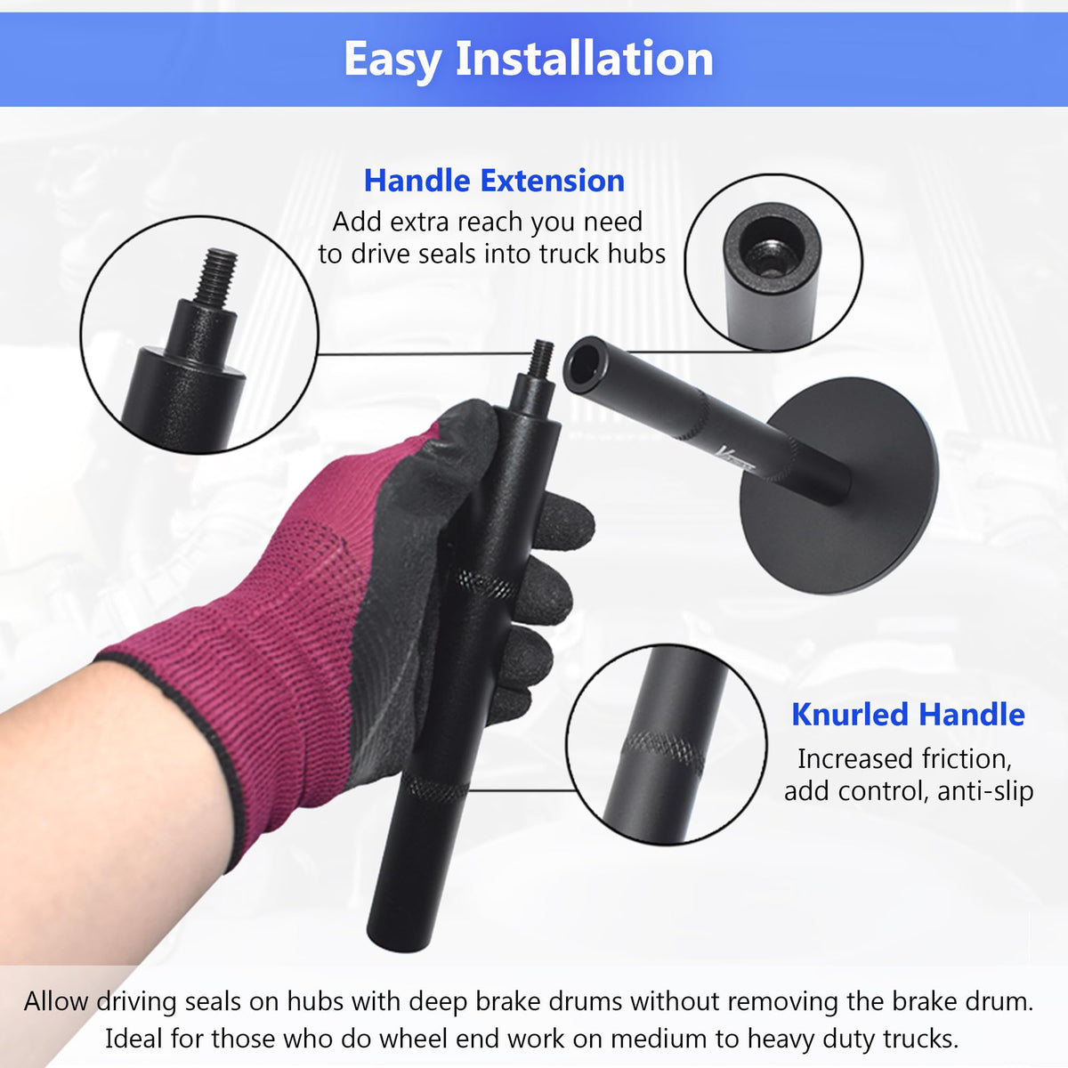 Yuesstloo extension handles attached in use providing extra reach and control