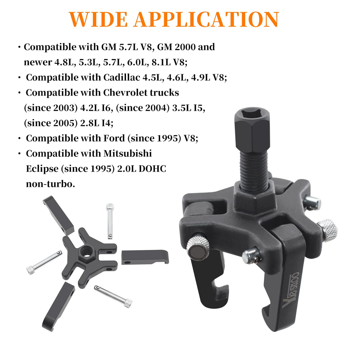 Yuesstloo forcing screw detail demonstrating controlled axial pulling force