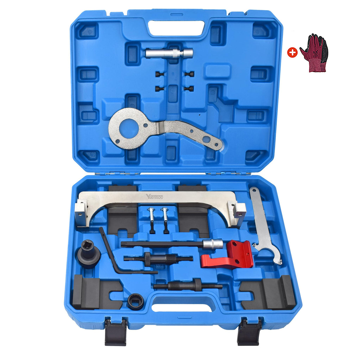 Yuesstloo front case layout showing organized timing tools and easy transport