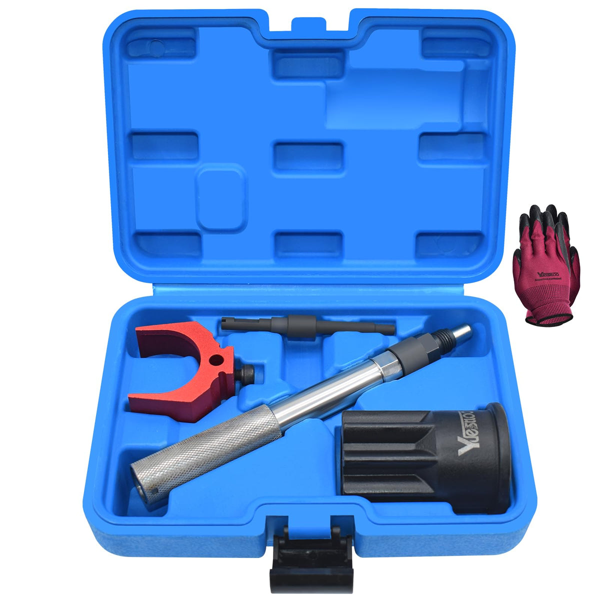 Yuesstloo front packaging case open showing organized kit for portability and quick access